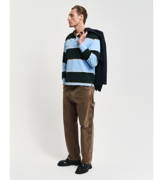 Gant Gestreepte Polo Zwaar blauw, blauw, groen