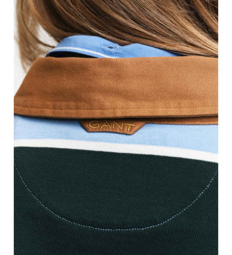 Gant Gestreepte Polo Zwaar blauw, blauw, groen