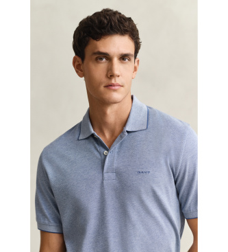 Gant Dwukolorowa niebieska koszulka polo