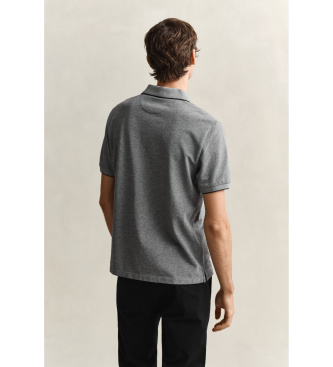 Gant Dwukolorowa szara koszulka polo