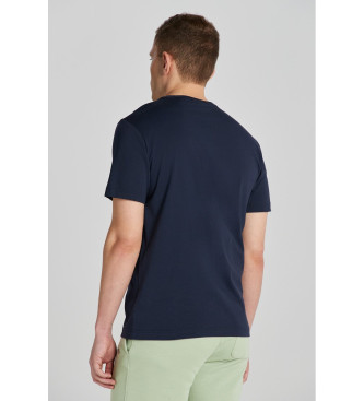 Gant T-shirt com logtipo azul-marinho