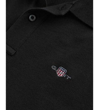 Gant Koszulka polo Piqué Regular Fit Shield czarna