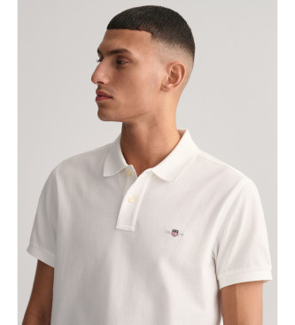 Gant Koszulka polo Piqué Slim Fit Shield biała