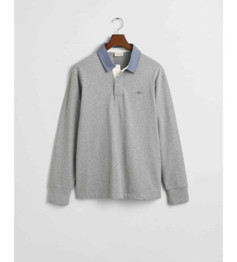 Gant Polo Reg Chambray cinzento pesado