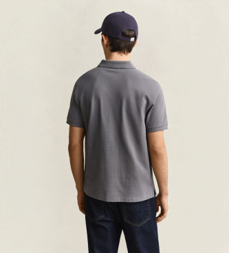Gant Klassisk pikétröja i regular fit, grå