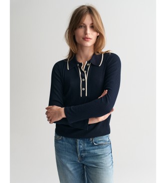 Gant Polo manches longues ctel marine