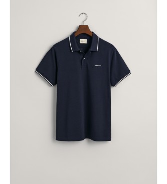 Gant Piqu polo met marine bies