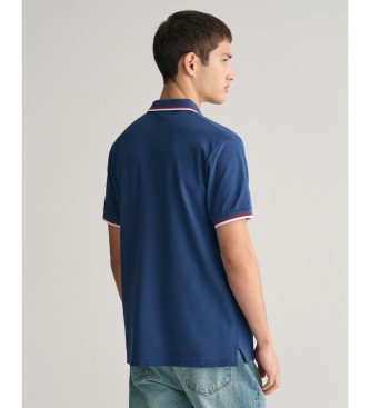 Gant Pique polo shirt with two-tone blue piping