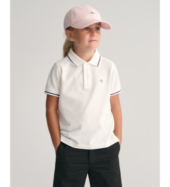 Gant Pique polo shirt with white Shield piping