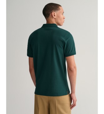 Gant Contrast green piqu polo shirt