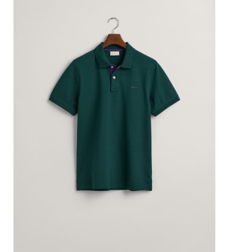 Gant Koszulka polo w kontrastowym zielonym kolorze