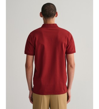 Gant Czerwona kontrastowa koszulka polo piqué