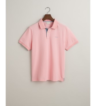 Gant Polo in piqu rosa a contrasto