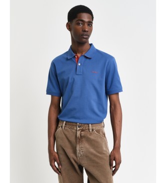 Gant Kontrastfarvet bl piqu-poloshirt