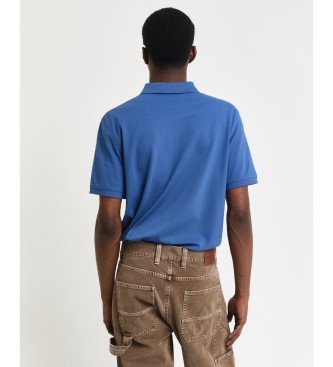 Gant Contrast blue piqu polo shirt