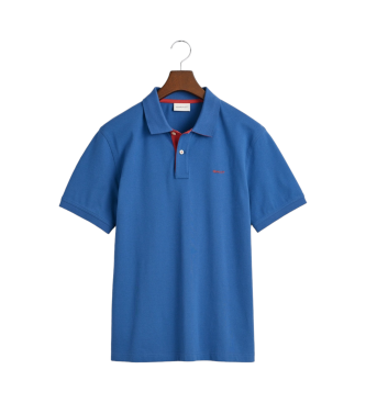 Gant Contrast blue piqu polo shirt