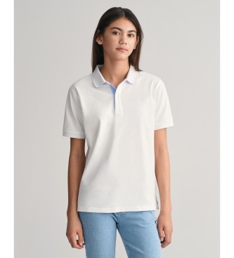 Gant Polo en piqu contrast Teens white