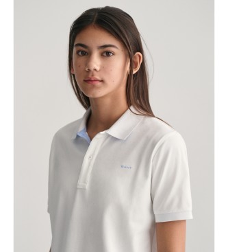 Gant Contrast piqu polo shirt Teens white