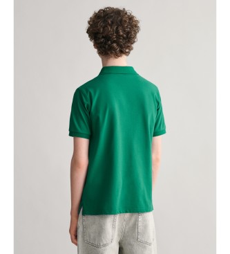 Gant Polo en piqu vert contrast