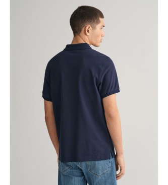 Gant Polo en piqué Regular Fit Shield navy