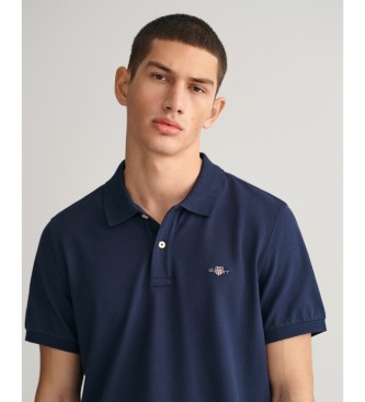 Gant Polo en piqué Regular Fit Shield navy