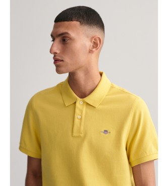 Gant Pique polo shirt Regular Fit Shield yellow