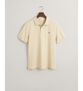 Gant Pique polo shirt Regular Fit Shield beige