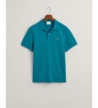 Gant Piqu-Poloshirt Regular Fit Shield blau
