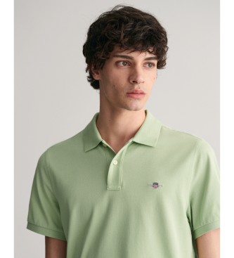 Gant Pique polo shirt Regular Fit Shield green