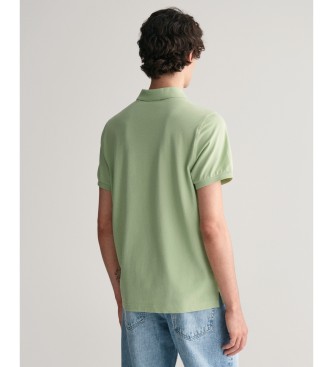Gant Pique polo majica Regular Fit Shield green