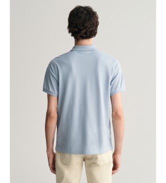 Gant Koszulka polo Pique Regular Fit Shield w kolorze jasnoniebieskim