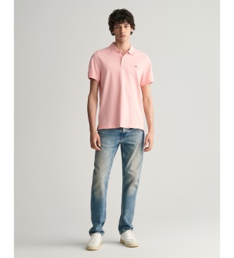 Gant Pique polo shirt Regular Fit Shield pink
