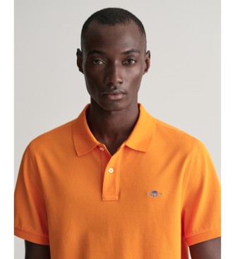 Gant Pique polo shirt Regular Fit Shield orange