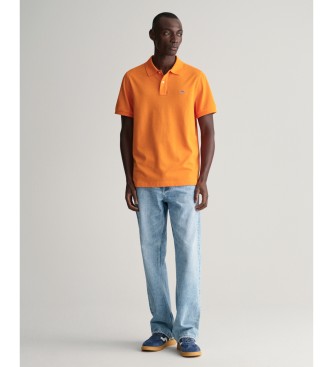 Gant Pique polo shirt Regular Fit Shield orange