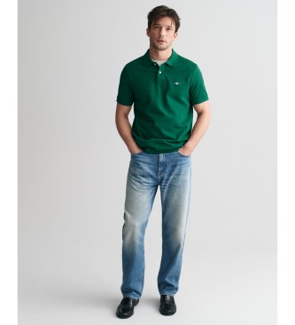 Gant Polo De Piqu Regular Fit Shield verde