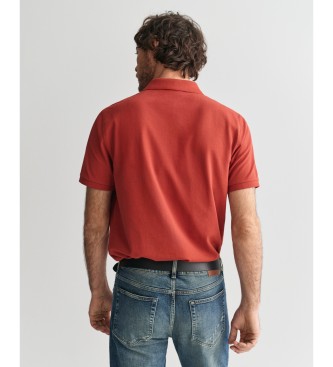 Gant Polo de piqu Regular Fit Shield rojo