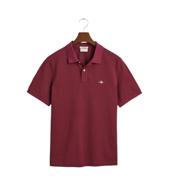 Gant Polo in piqu bordeaux con vestibilit regolare