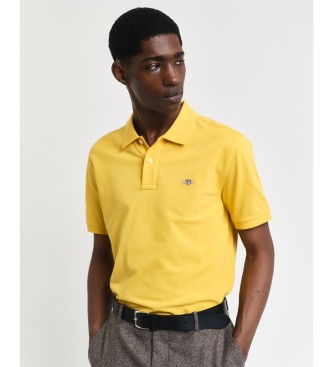 Gant Pique Polo Regular Fit Shield gul