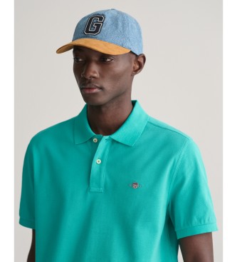 Gant Polo en piqu Coupe rgulire Bouclier turquoise