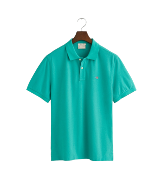 Gant Piqu-Poloshirt Regular Fit Shield trkis