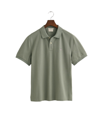 Gant Pique polo shirt Regular Fit Shield green