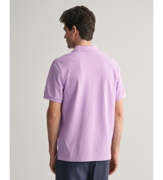 Gant Polo Shield in piqu lilla Regular Fit