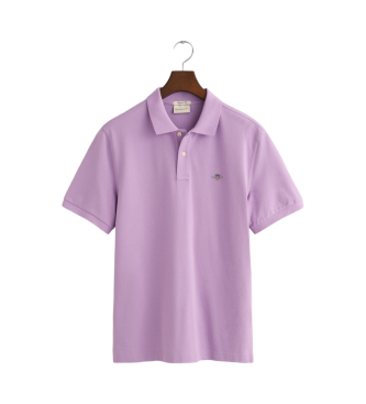 Gant Koszulka polo Pique Regular Fit Shield liliowy