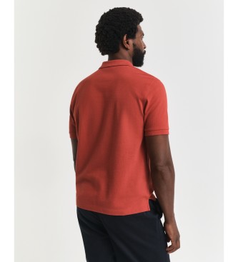 Gant Regular Fit Shield poloshirt i pique, rød