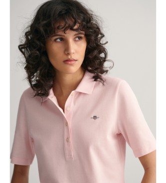 Gant Shield piqu polo shirt pink