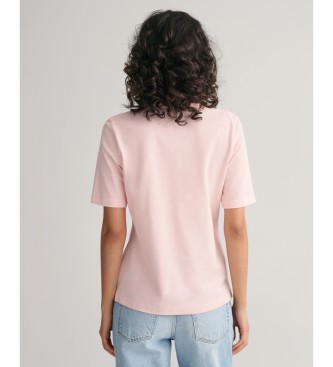 Gant Polo de piqu Shield rosa