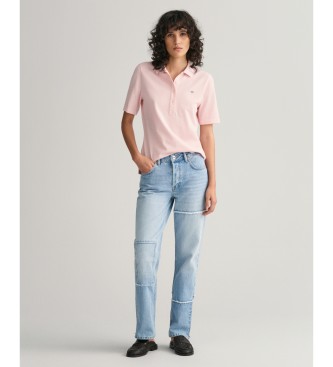 Gant Shield piqu polo shirt pink