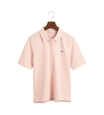 Gant Shield piqu polo shirt pink