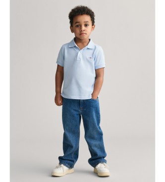 Gant Polo piquant Shield bleu