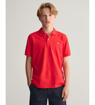 Gant Shield pique polo shirt red